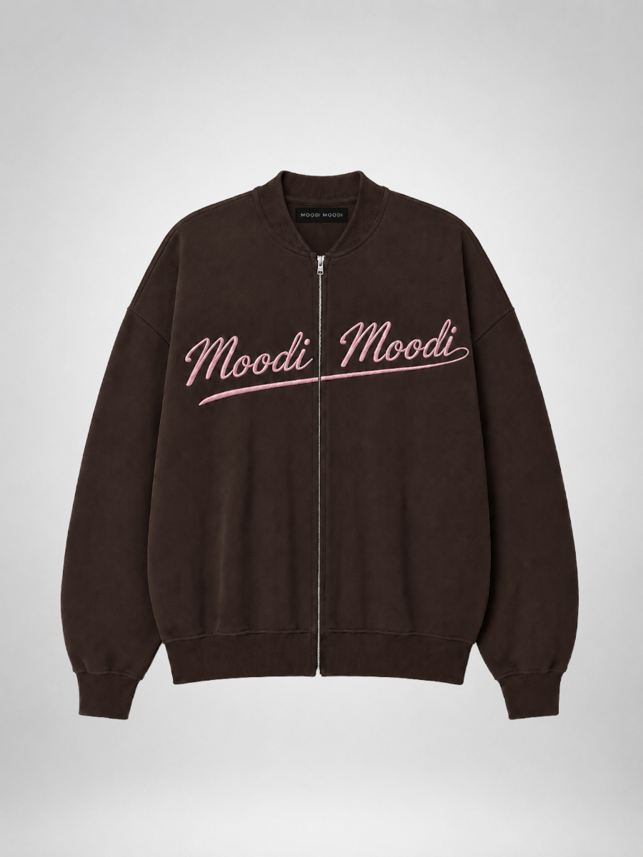 Mood Script Zip Blouson DBR 대표 컷